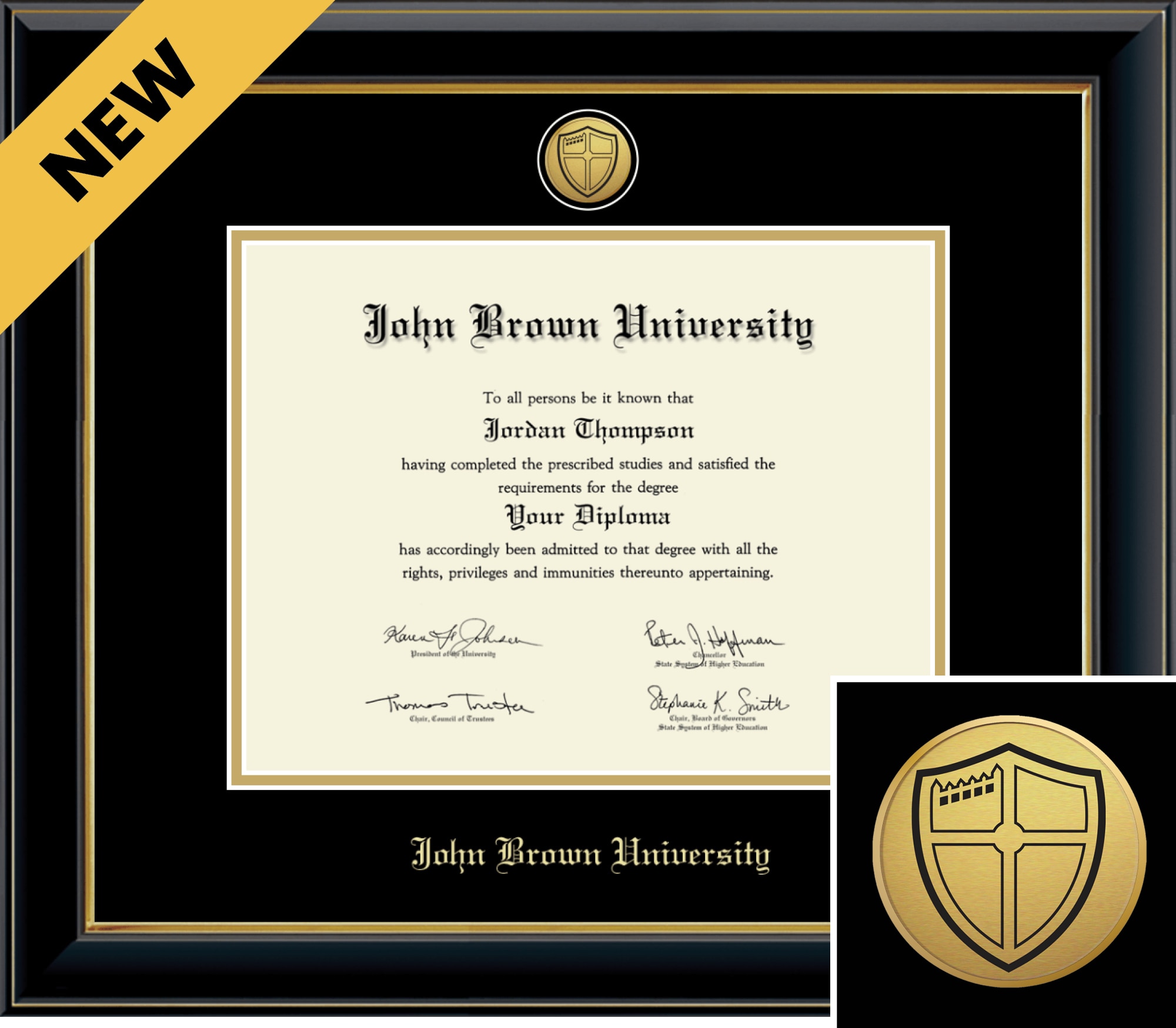 Church Hill Classics Onyx 8.5x11 Black Diploma Frame