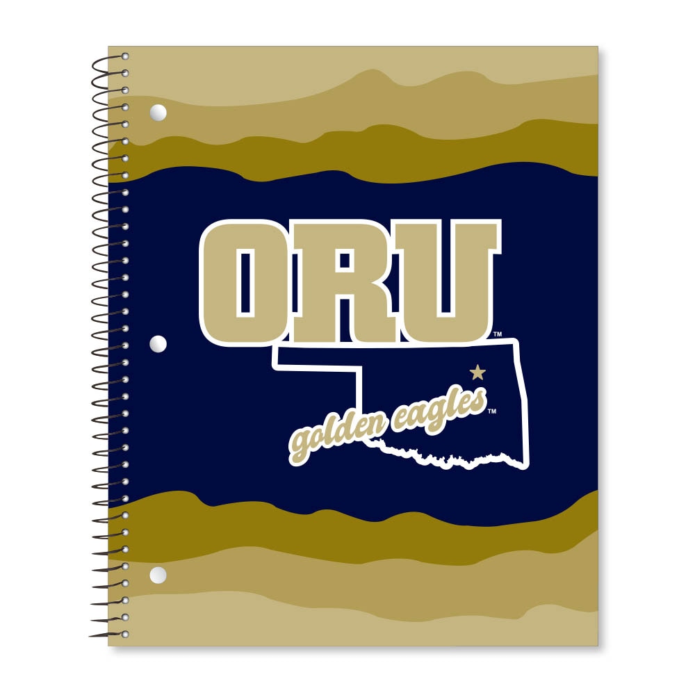 Digi State Outline 3 Subject 11"x9" College Ruled Spiral Notebook