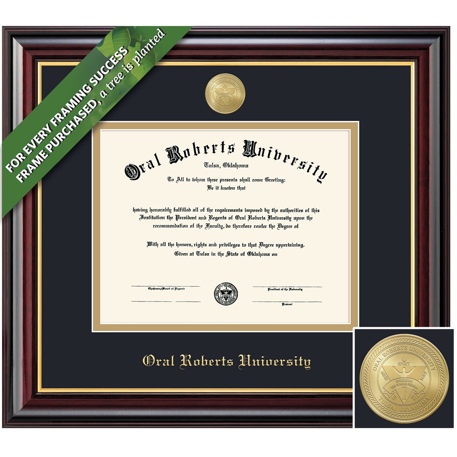 Framing Success 10 x 13 Windsor Gold Medallion Doctorate Diploma Frame