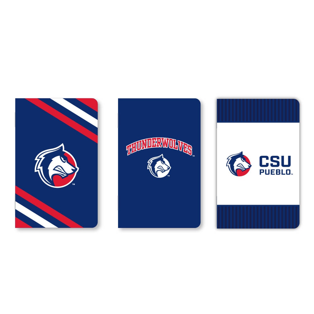 Set of 3 School Spirit Pocket Sized Mini Notebooks