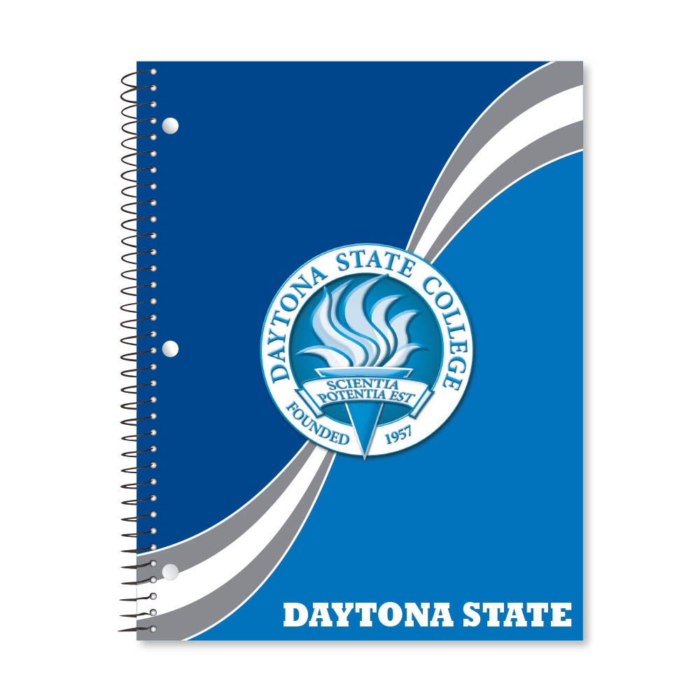 Digi Curve Divide 1 Subject 11"x8.5" 70 Count College Ruled Spiral Notebook