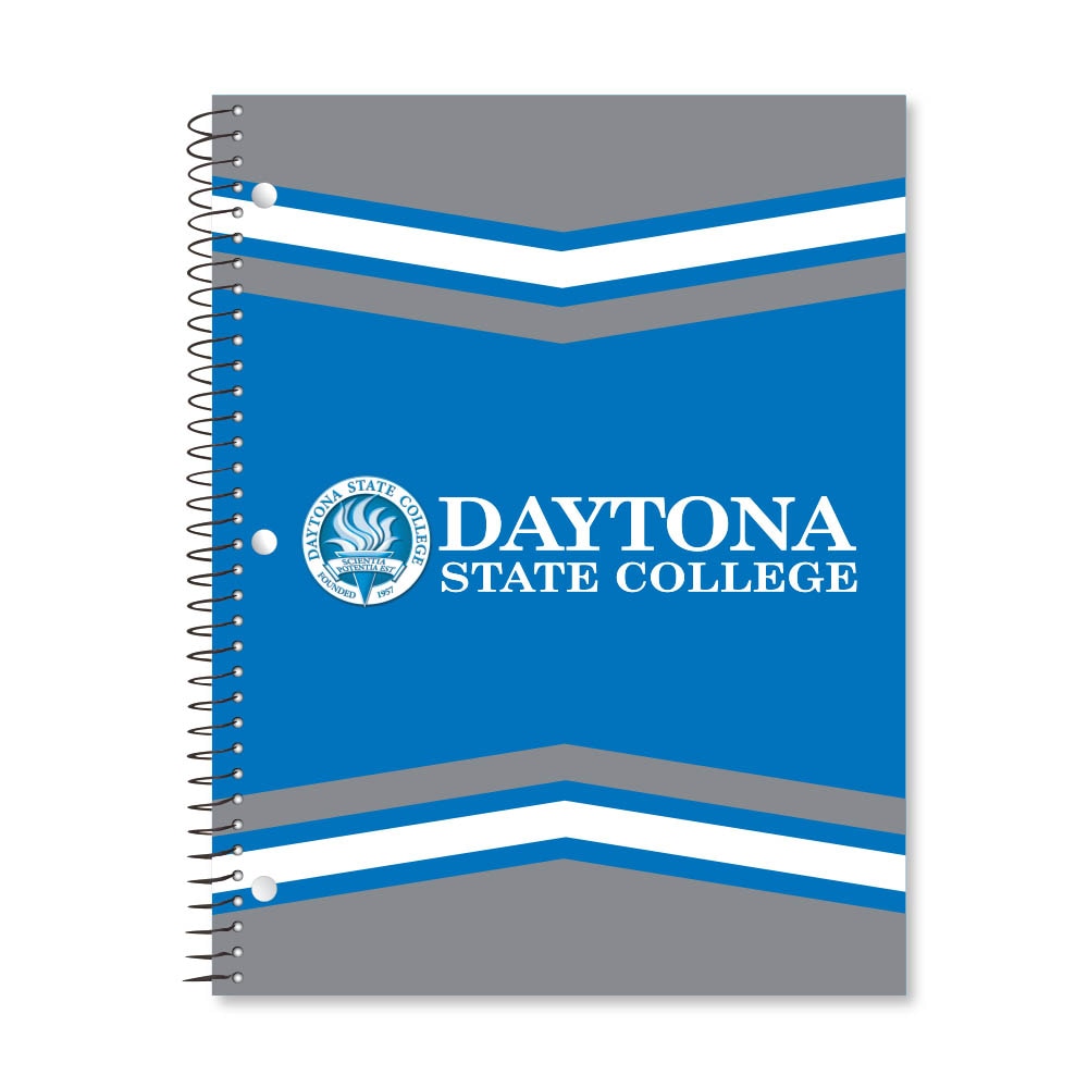 Digi Color Warp 1 Subject 11"x8.5" 70 Count College Ruled Spiral Notebook