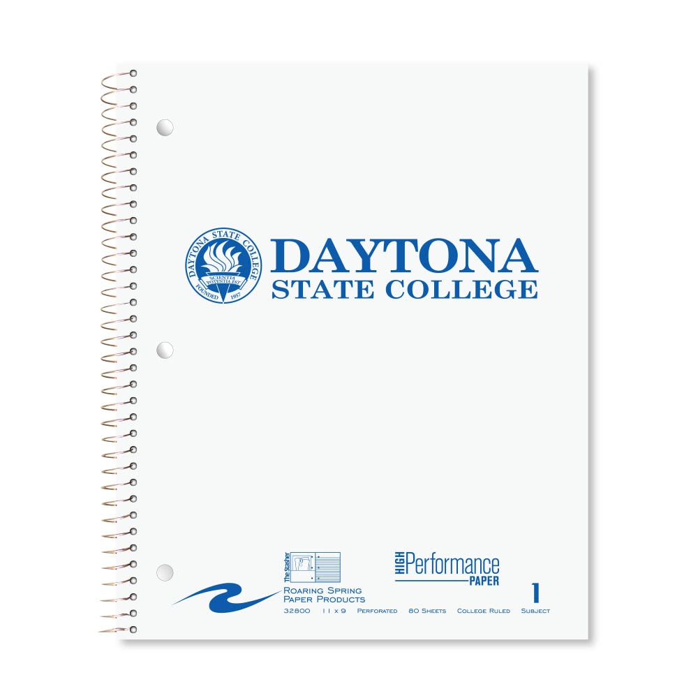 Roaring Premium 1 Subject Notebook, 8.5x11 College Ruled 20lb Paper, Pressboard Foil Cover