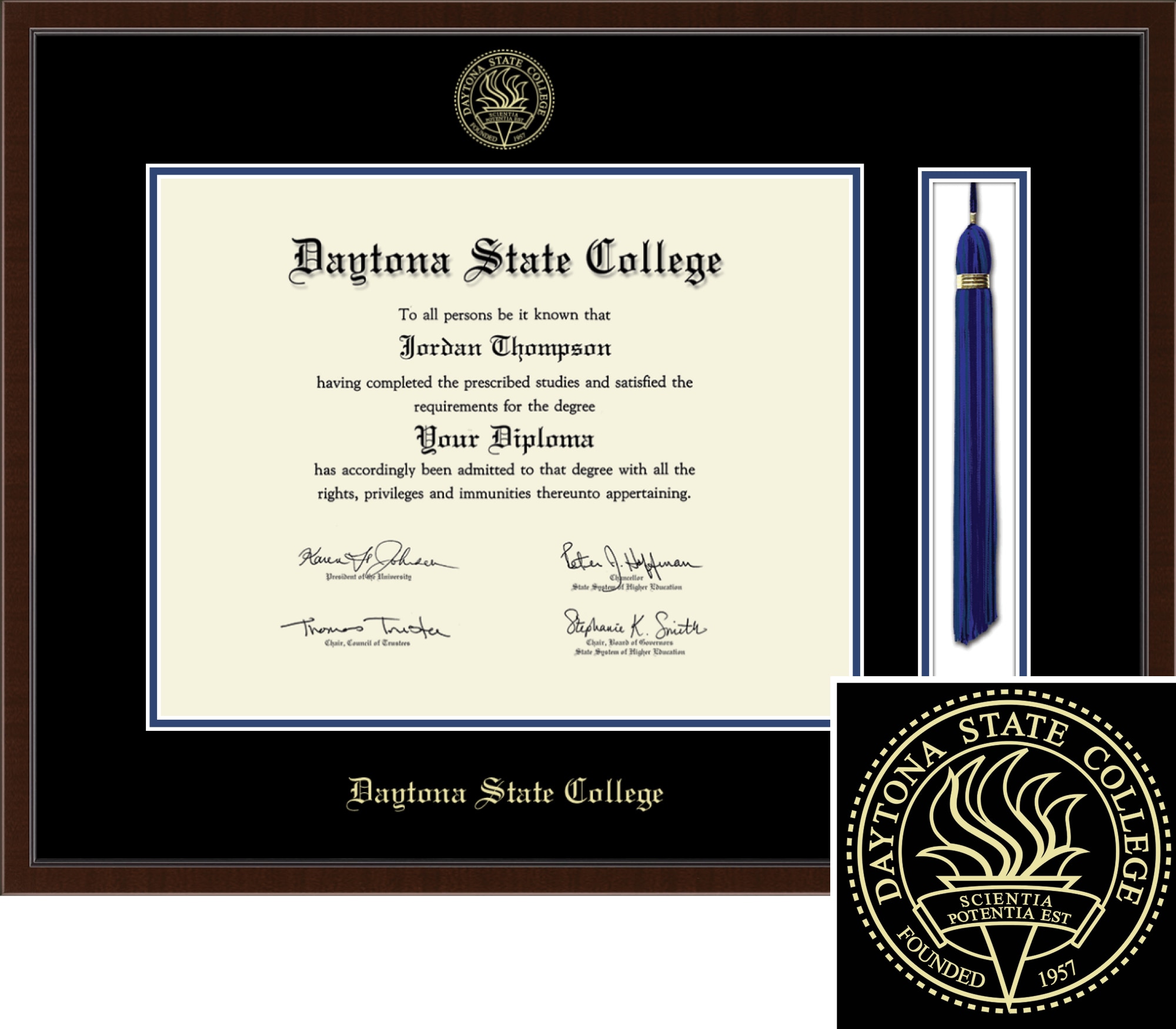 Church Hill Classics Tassel 11x14 Walnut Diploma Frame