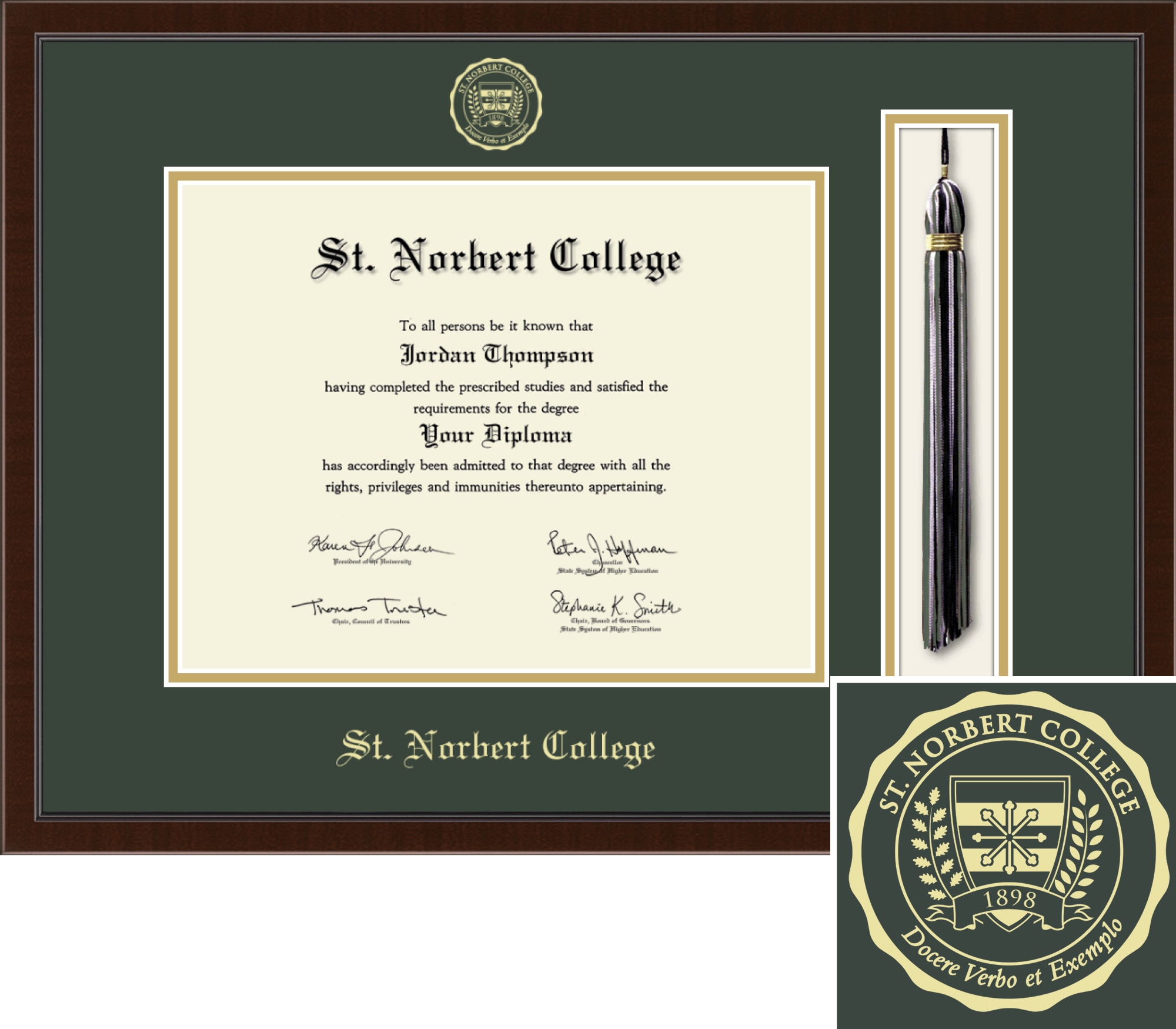 Church Hill Classics Tassel 8.5x11 Walnut Diploma Frame