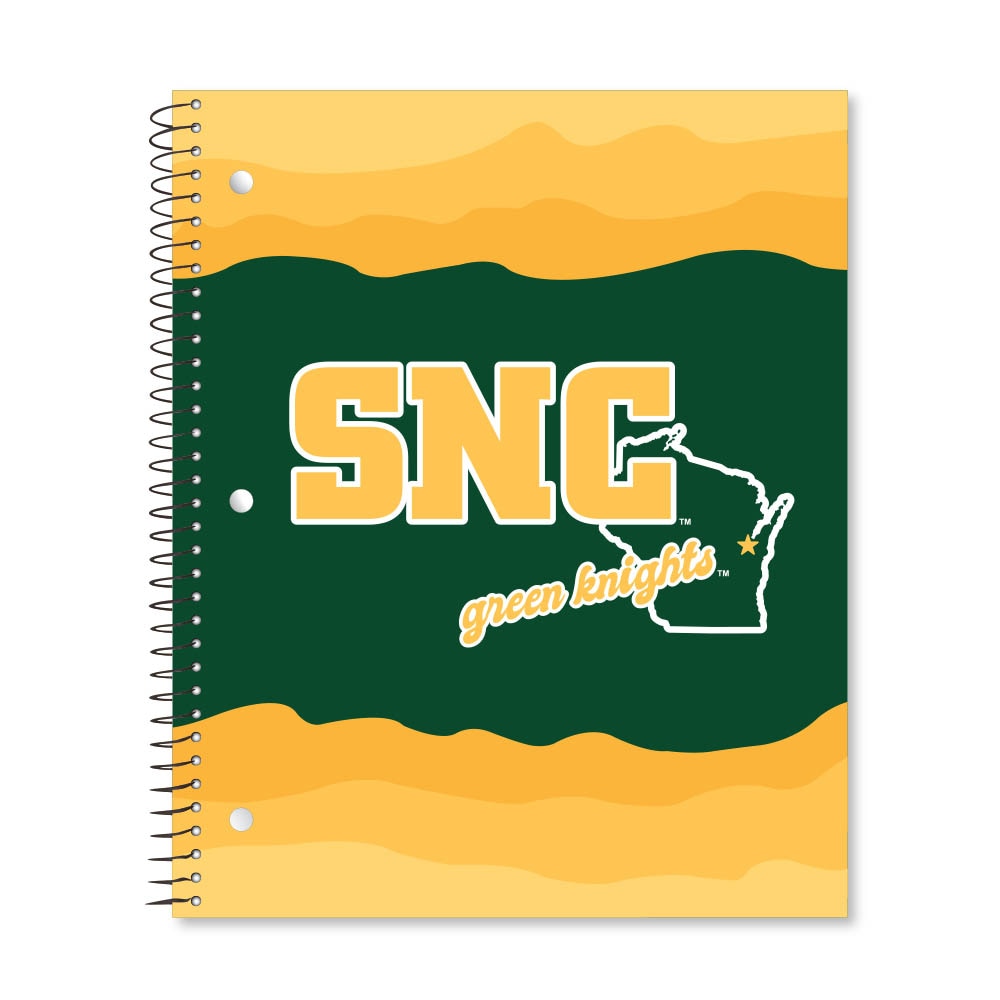 Digi State Outline 3 Subject 11"x9" College Ruled Spiral Notebook
