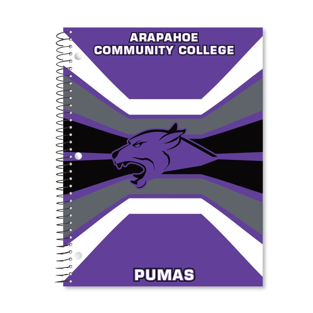 Digi Color Warp 1 Subject 11"x8.5" 70 Count College Ruled Spiral Notebook