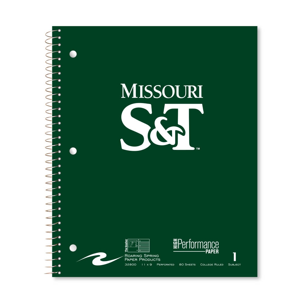 Roaring Premium 1 Subject Notebook, 8.5x11 College Ruled 20lb Paper, Pressboard Foil Cover