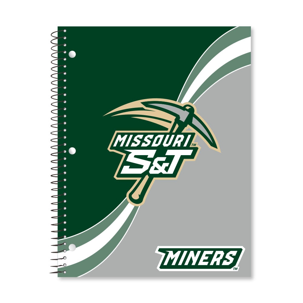 Digi Curve Divide 1 Subject 11"x8.5" 70 Count College Ruled Spiral Notebook