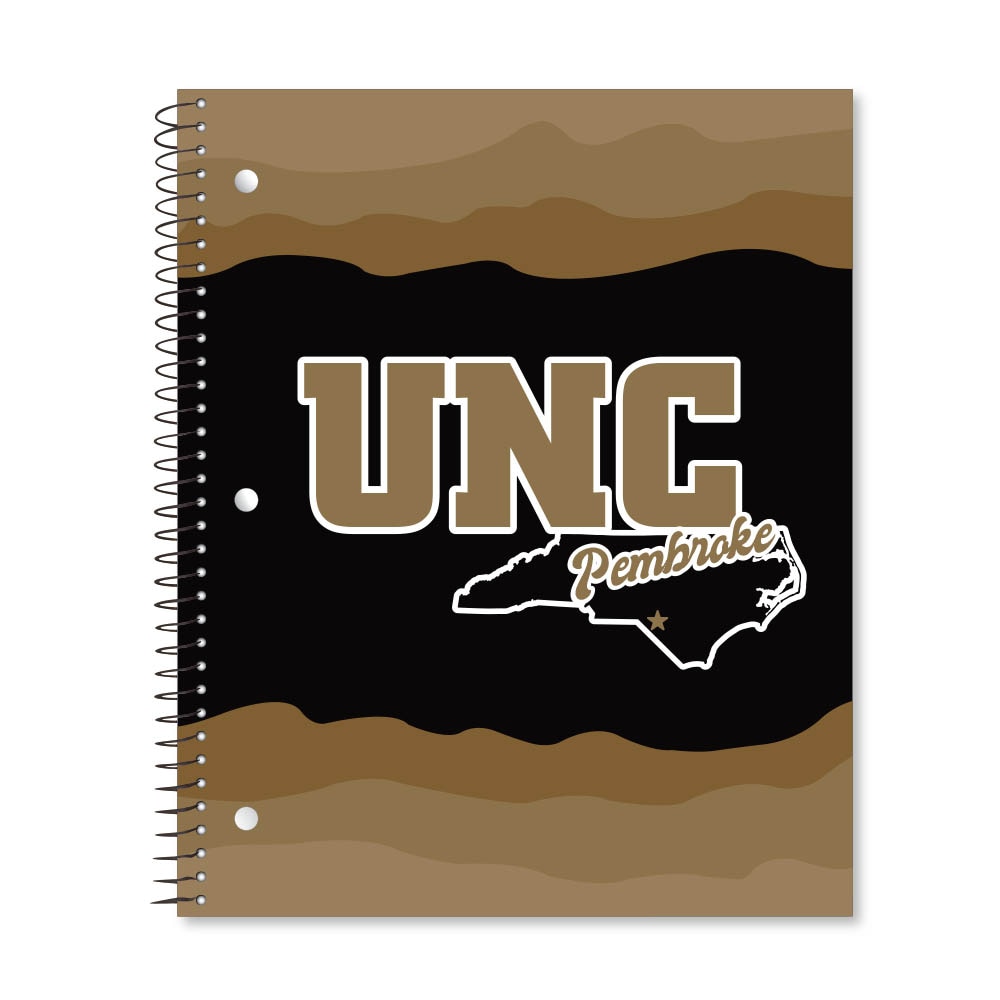 Digi State Outline 3 Subject 11"x9" College Ruled Spiral Notebook