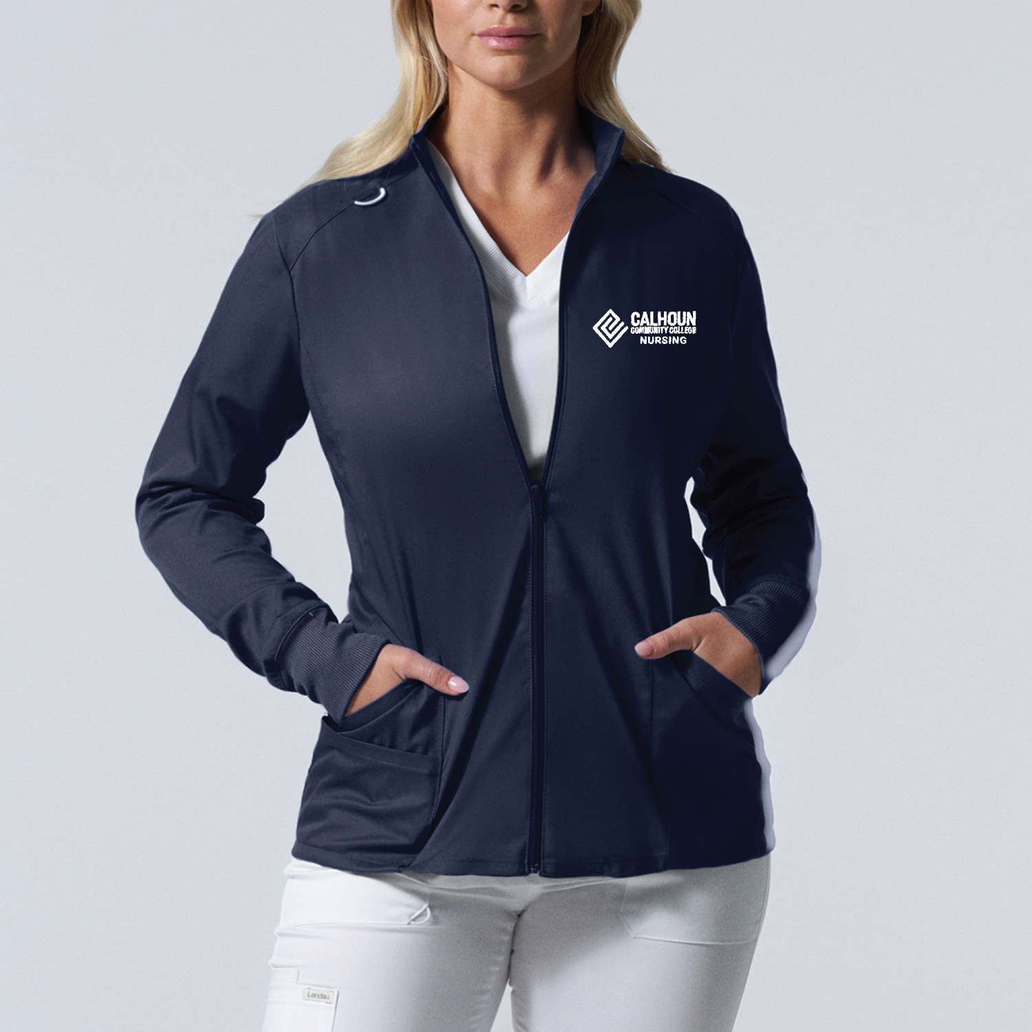 Proflex Womens Zip Front Scrub Jacket (LJ701 Logoed)