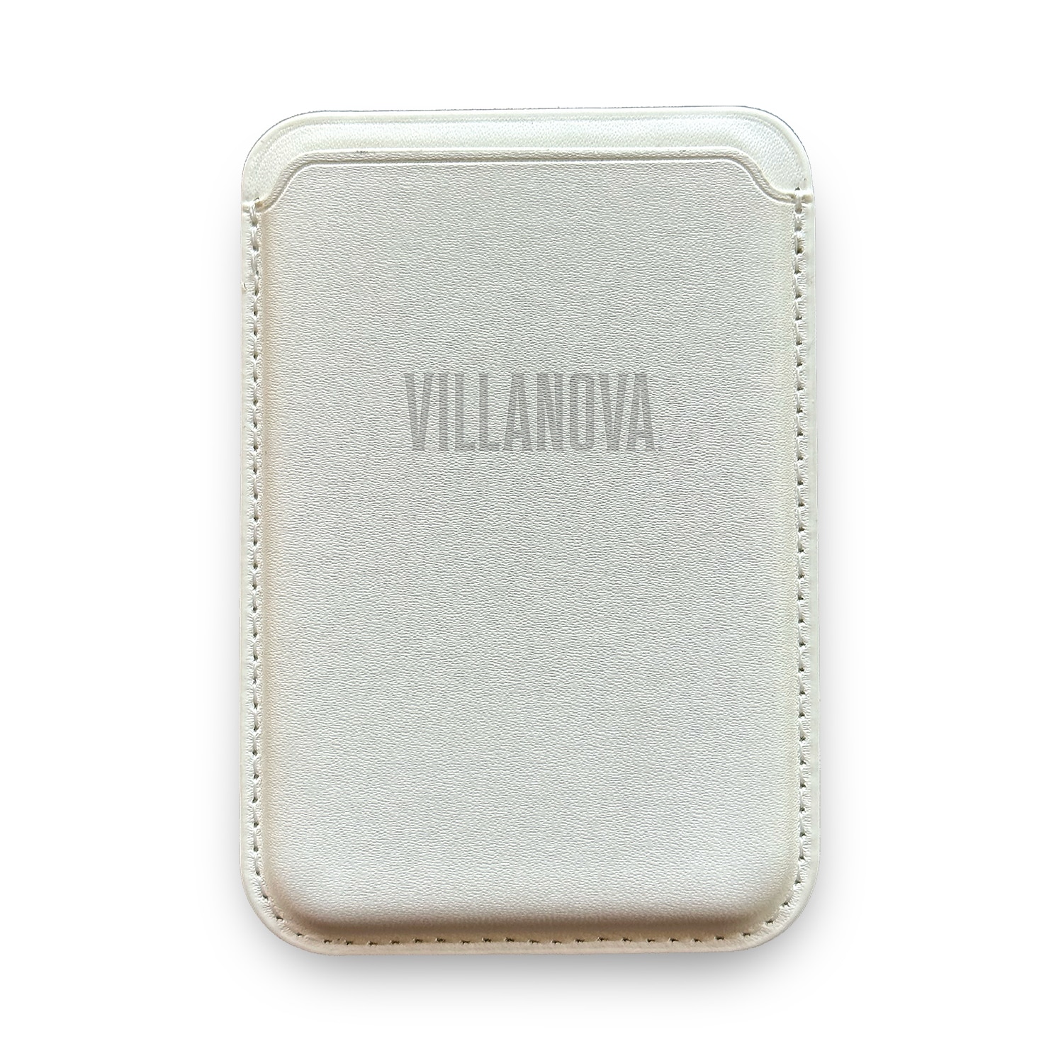 Monaco Leather Cellphone ID wallet with MagSafe White