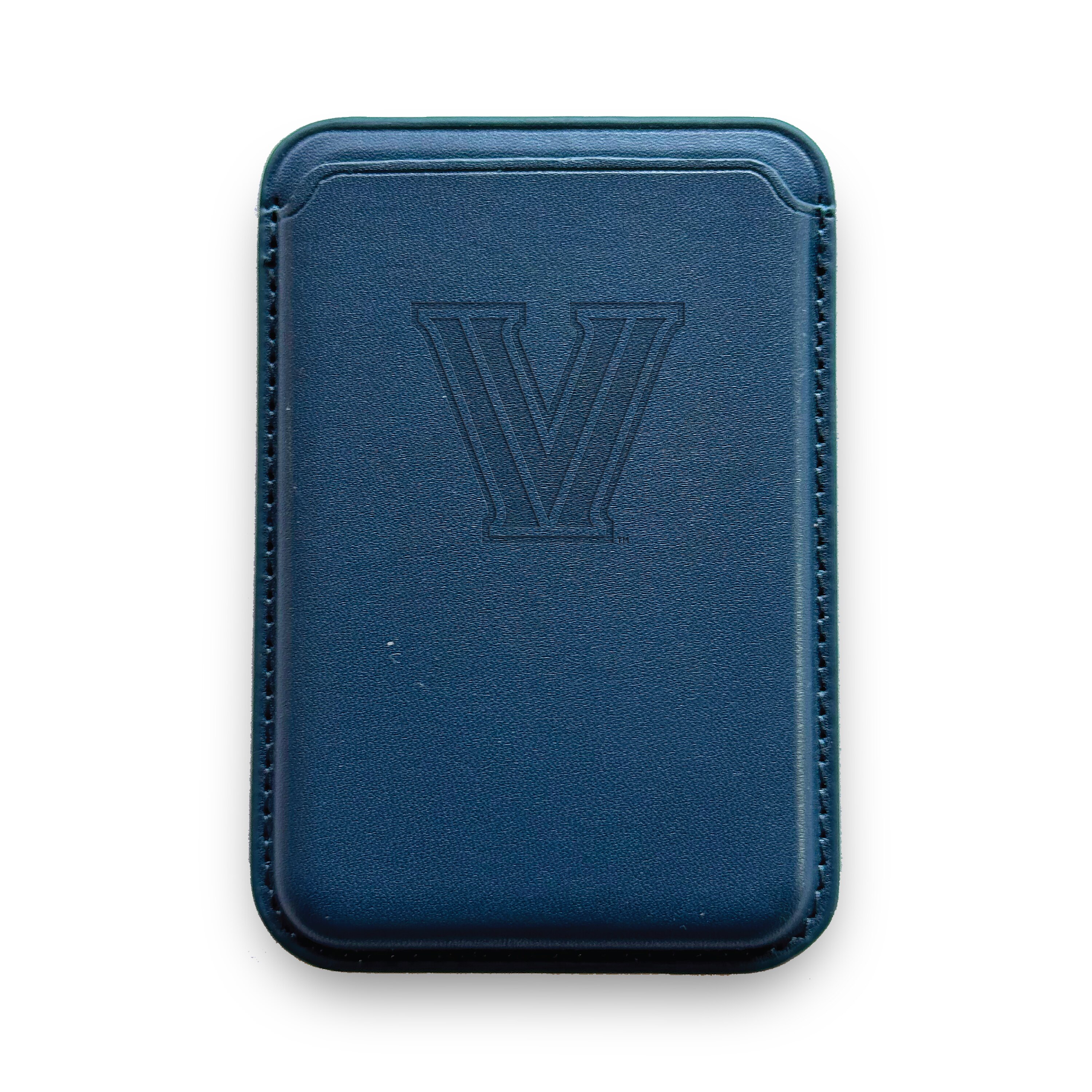 Monaco Leather Cellphone ID wallet with MagSafe Navy