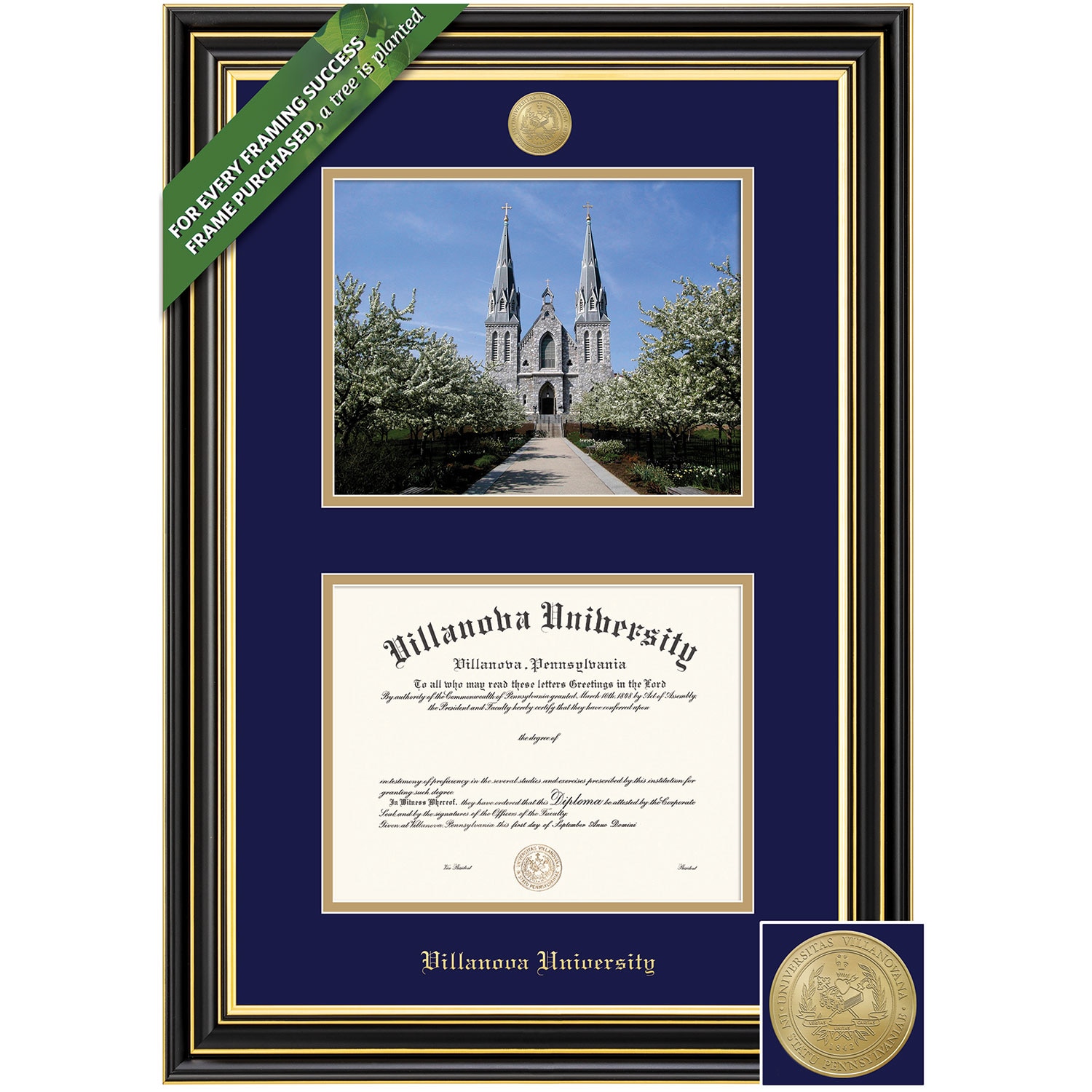 Framing Success 12 x 16 Prestige Gold Embossed School Seal Bachelors Masters Doctorate Diploma/Photo Frame