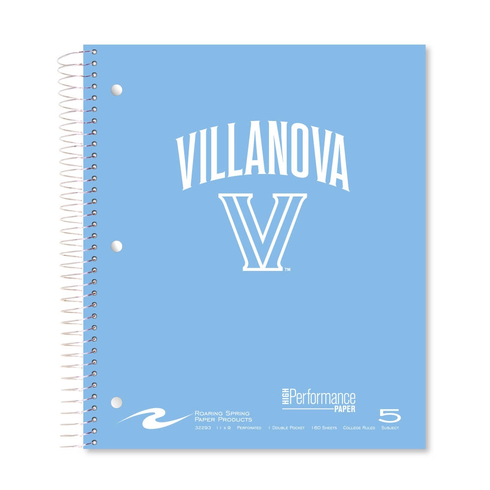 Roaring Premium 5 Subject Notebook, 8.5x11 College Ruled 20lb Paper, Pressboard Foil Cover