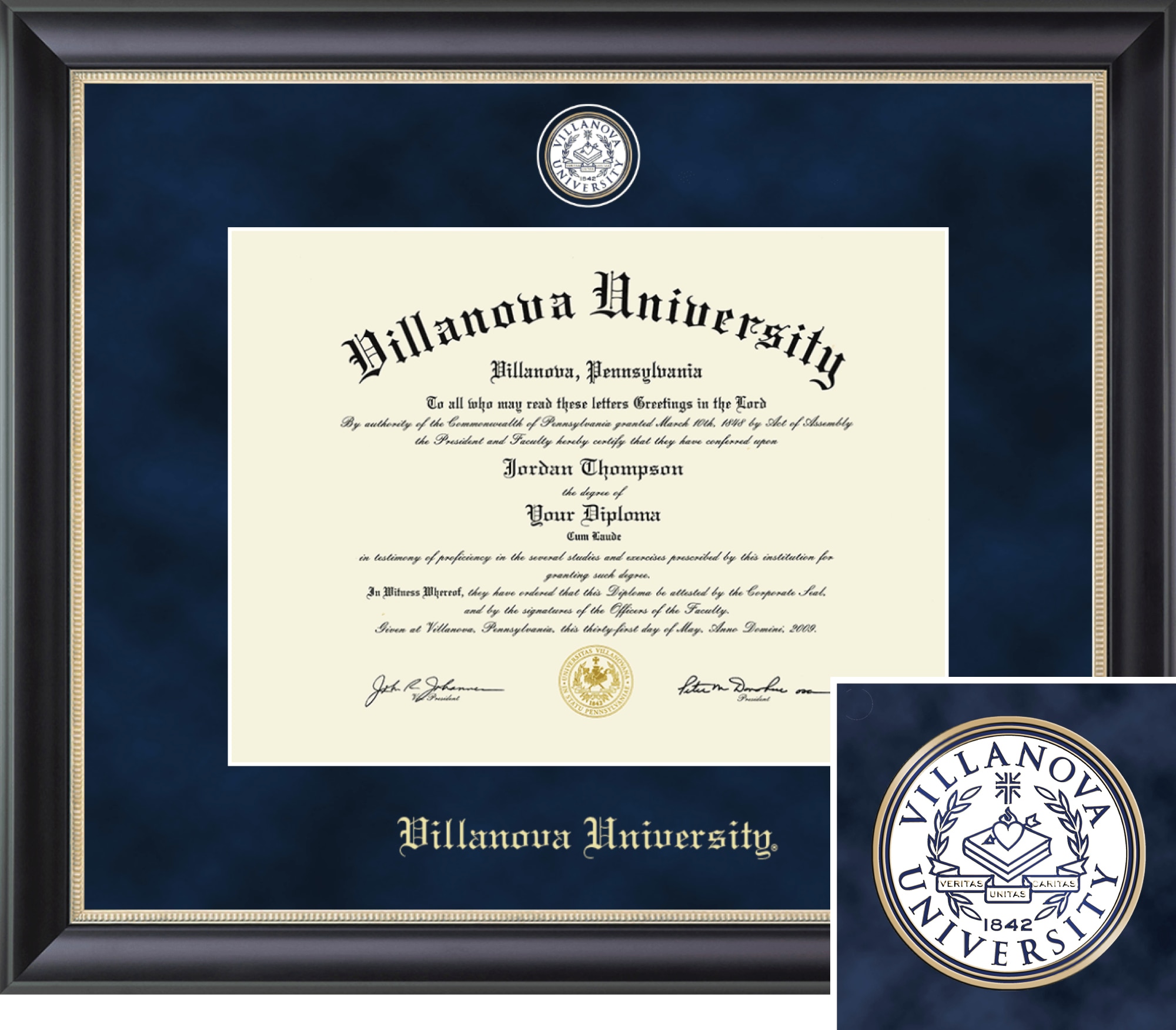 Church Hill Classics Regal 12x16 Black Satin Diploma Frame
