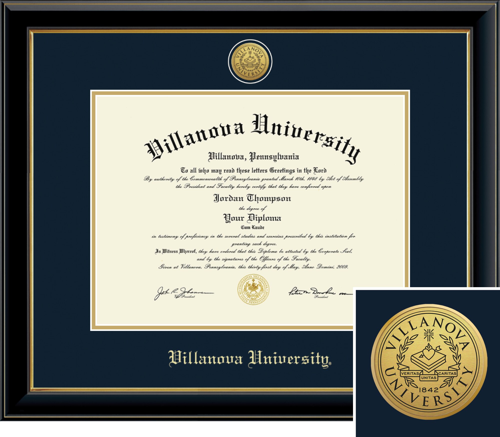 Church Hill Classics Engraved 12x16 Black Diploma Frame