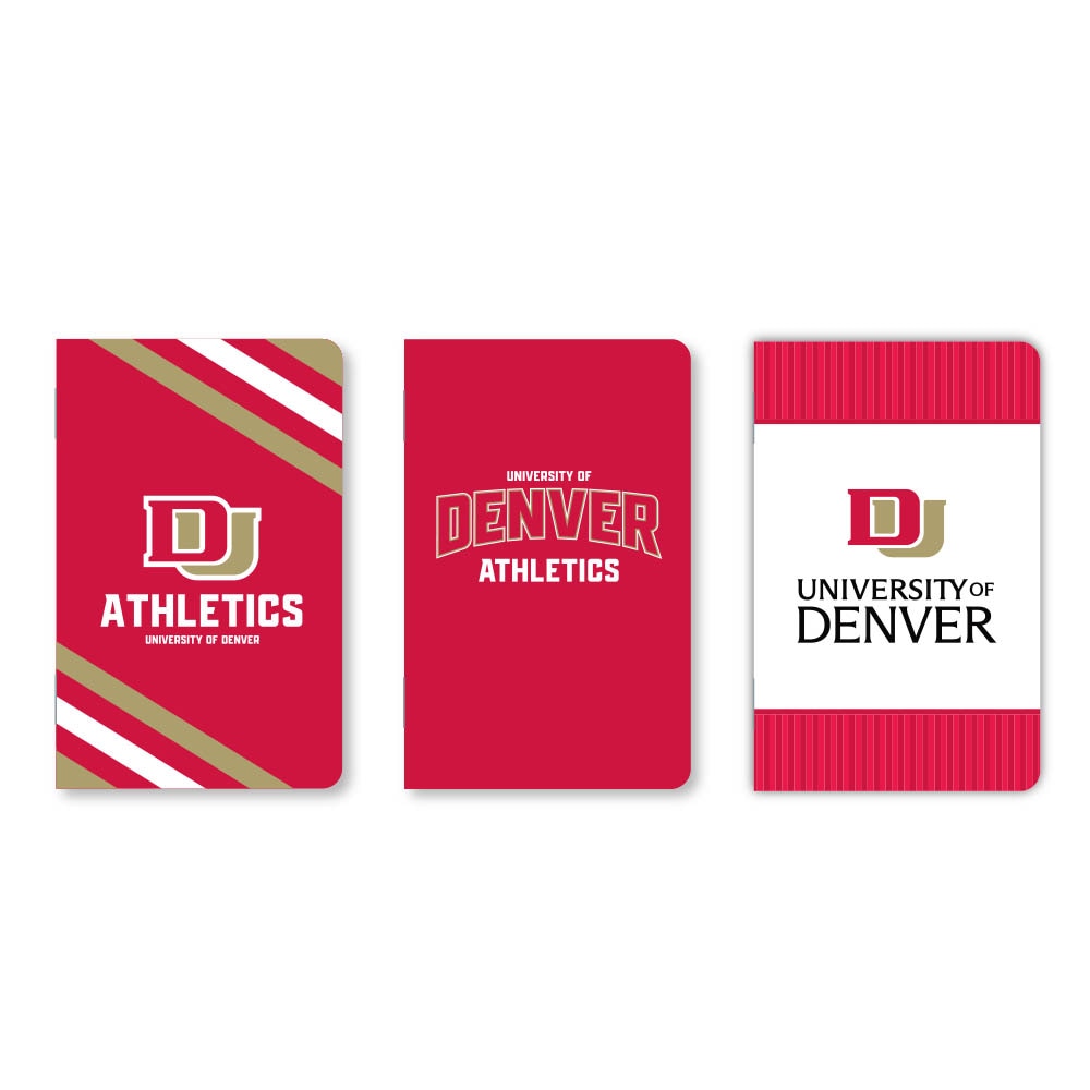 Set of 3 School Spirit Pocket Sized Mini Notebooks