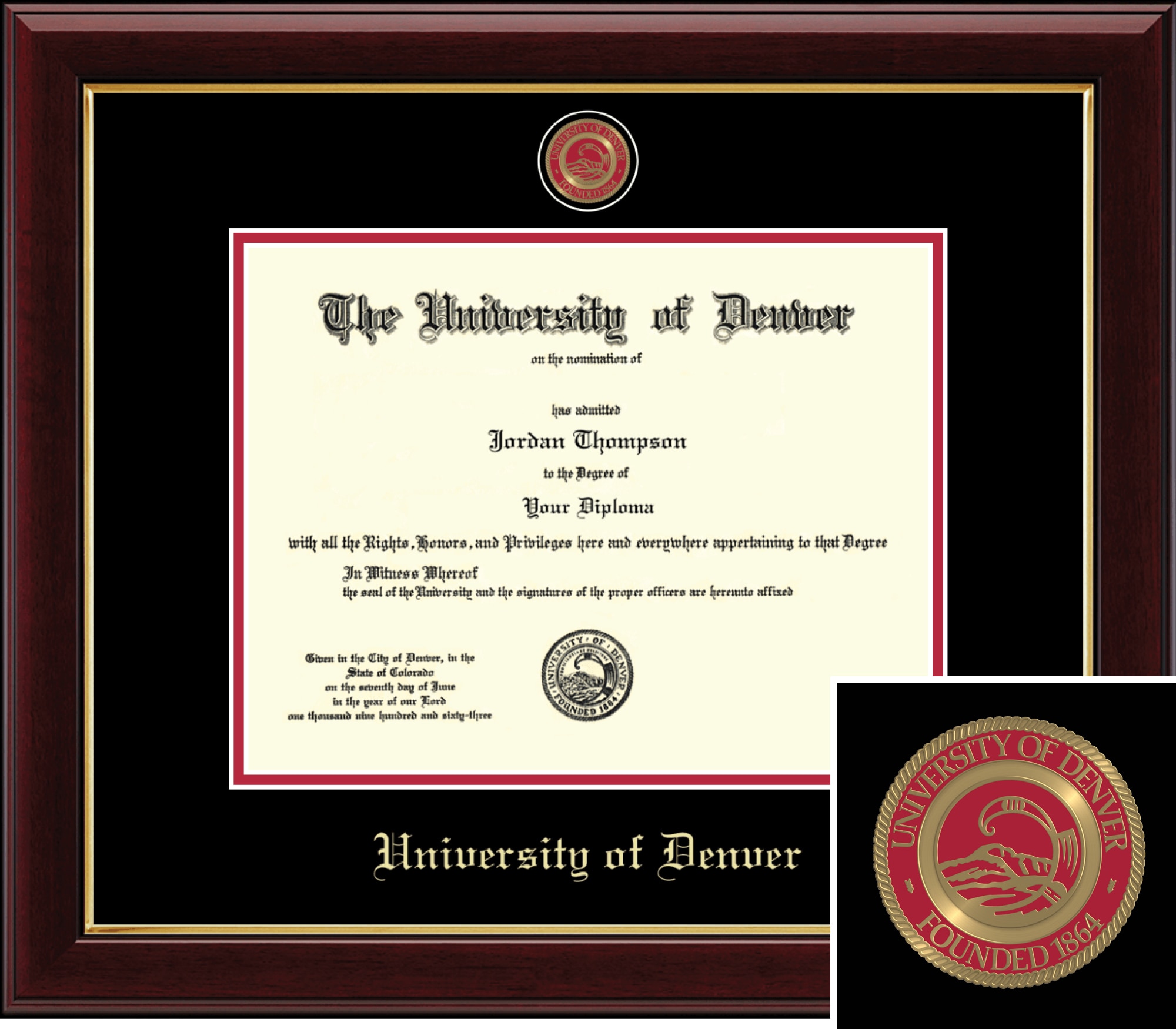 Church Hill Classics Masterpiece 8.5x11 Cherry Diploma Frame