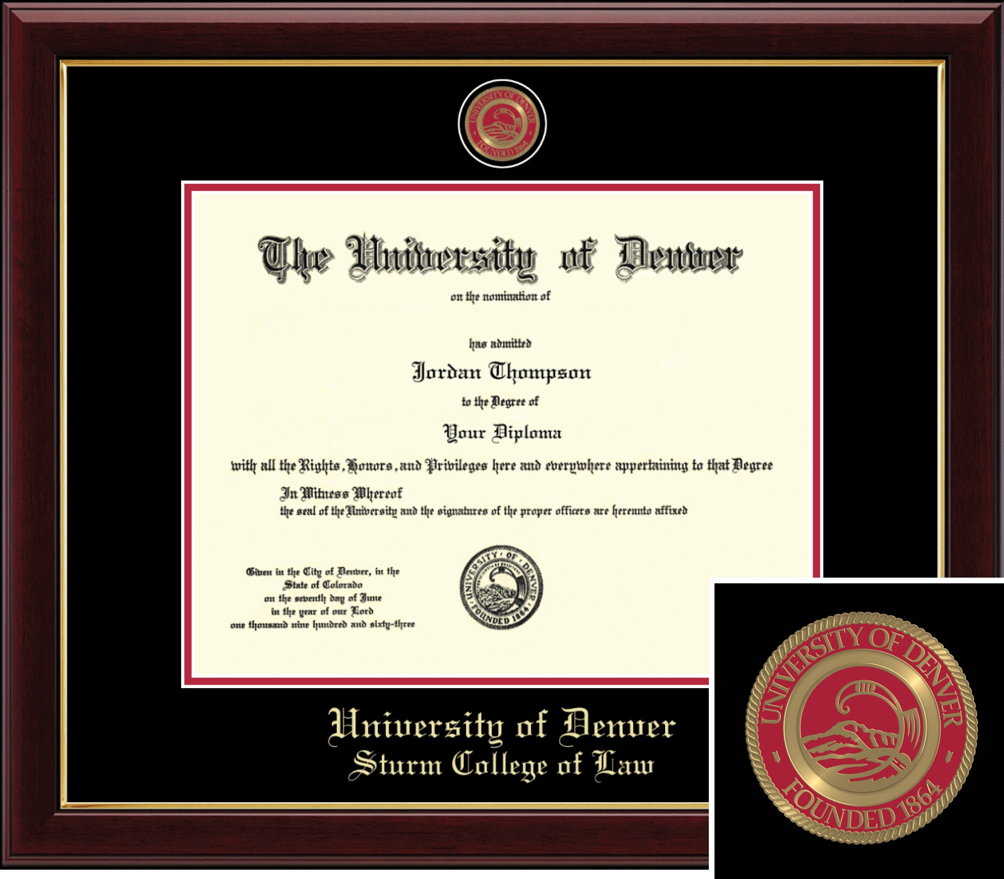 Church Hill Classics Masterpiece 11x14 Law Cherry Diploma Frame