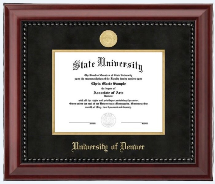 Jostens 06-SMGF-SGM-SO Summit with Gold Fillet Black Suede