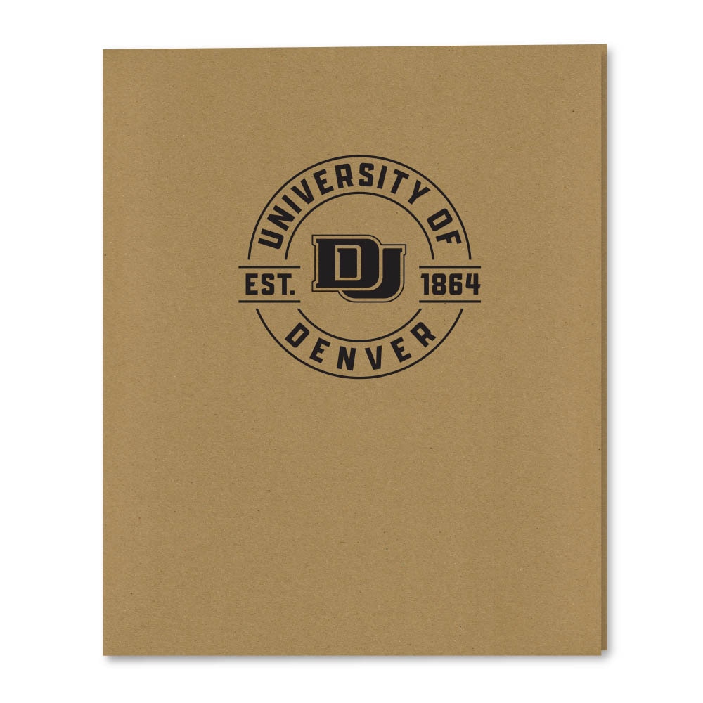 Recycled Emblematic Kraft 2 Pocket Folder, Classic