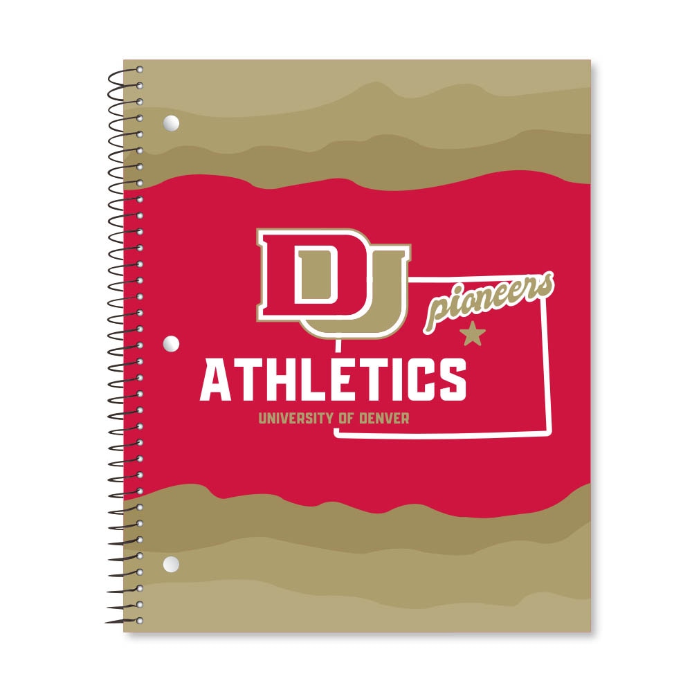 Digi State Outline 3 Subject 11"x9" College Ruled Spiral Notebook