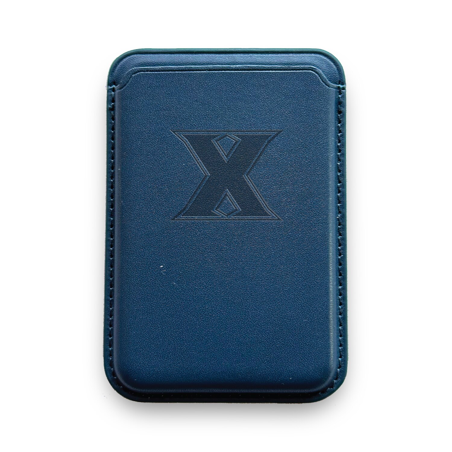 Monaco Leather Cellphone ID wallet with MagSafe Navy