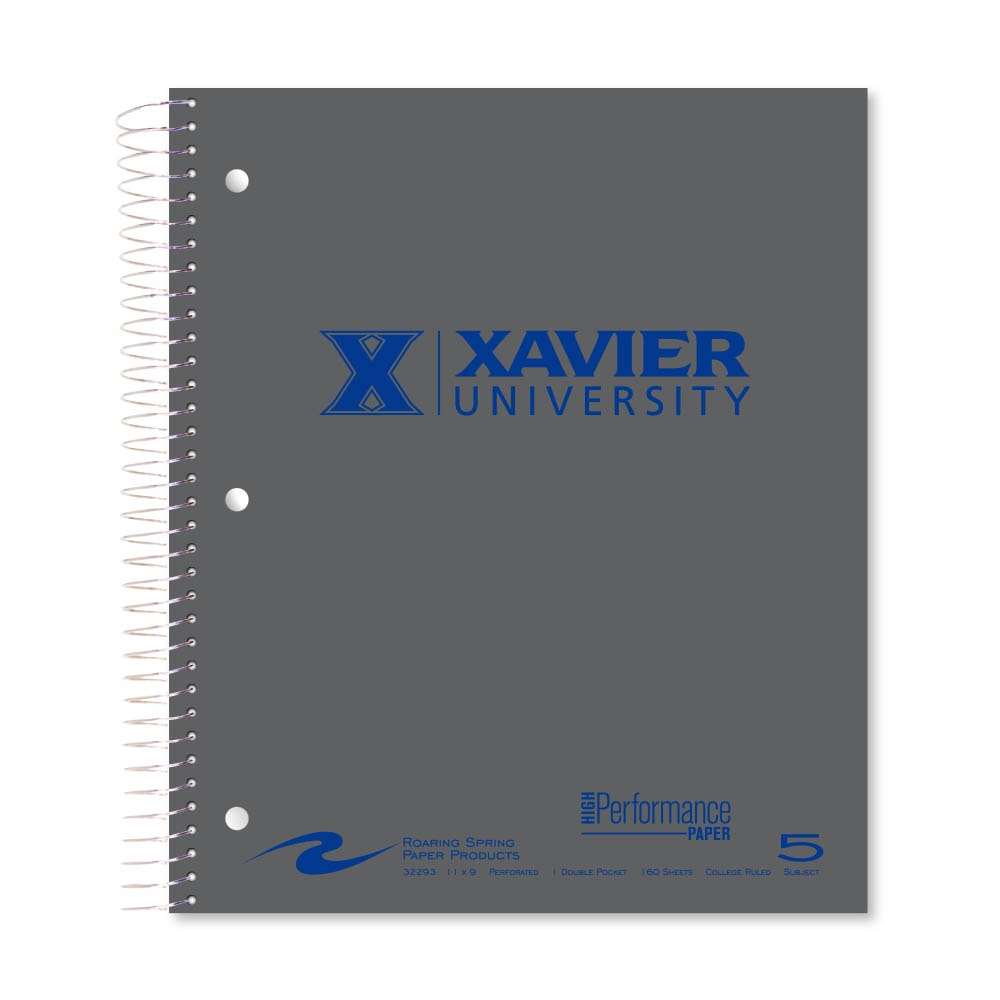 Roaring Premium 5 Subject Notebook, 8.5x11 College Ruled 20lb Paper, Pressboard Foil Cover