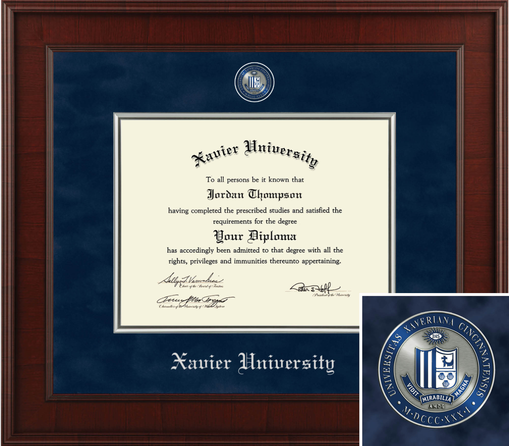 Church Hill Classics Presidential 8.5x11 Mahogany Diploma Frame
