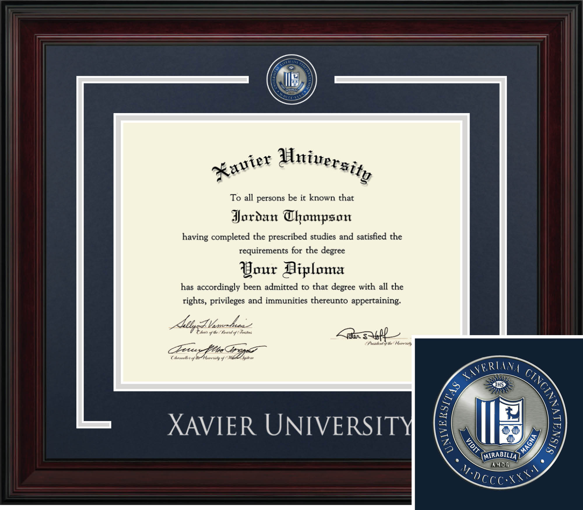 Church Hill Classics Showcase 8.5x11 Cherry Diploma Frame