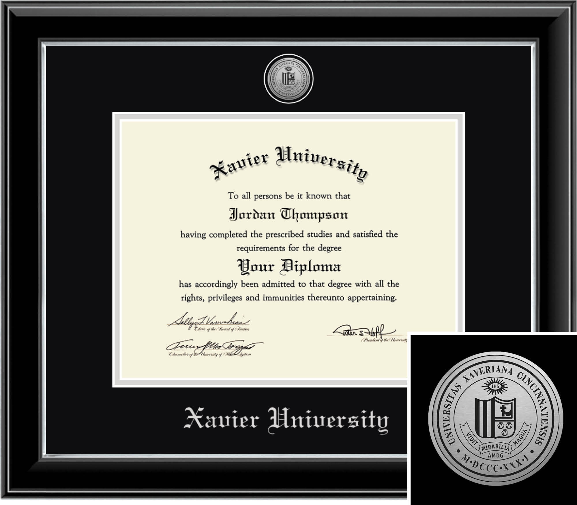 Church Hill Classics Engraved 8.5x11 Cherry Diploma Frame