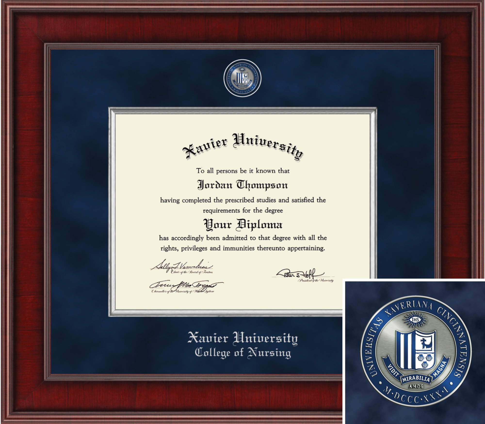 Church Hill Classics Presidential Nursing Diploma Frame