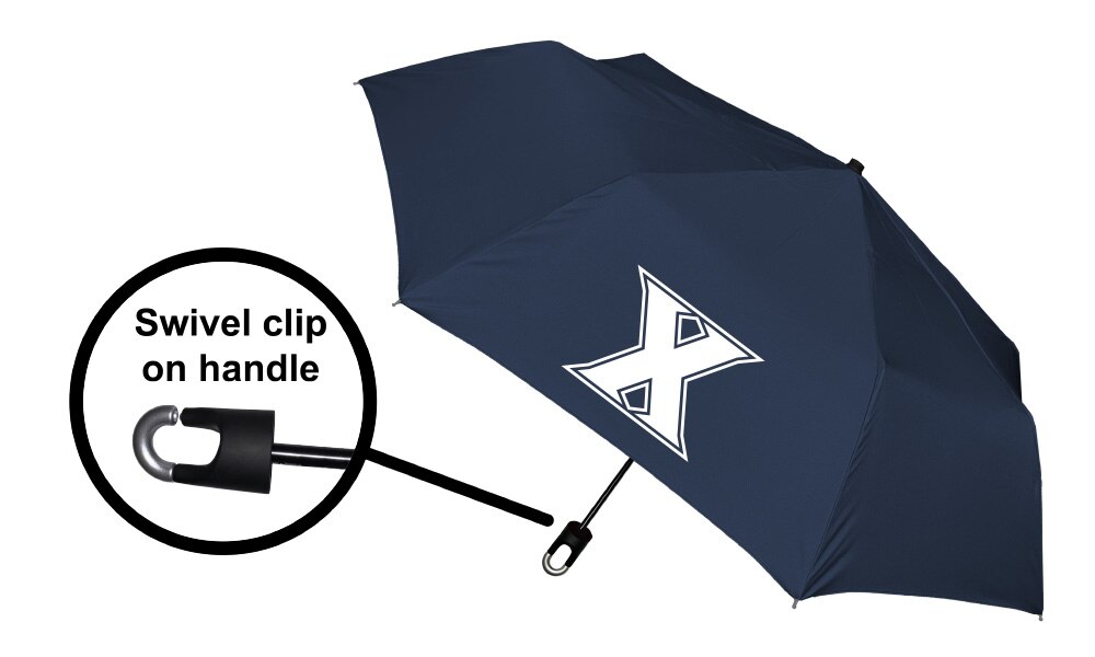 Storm Clip Mini Folding Emblematic Solid Umbrella 42" Coverage
