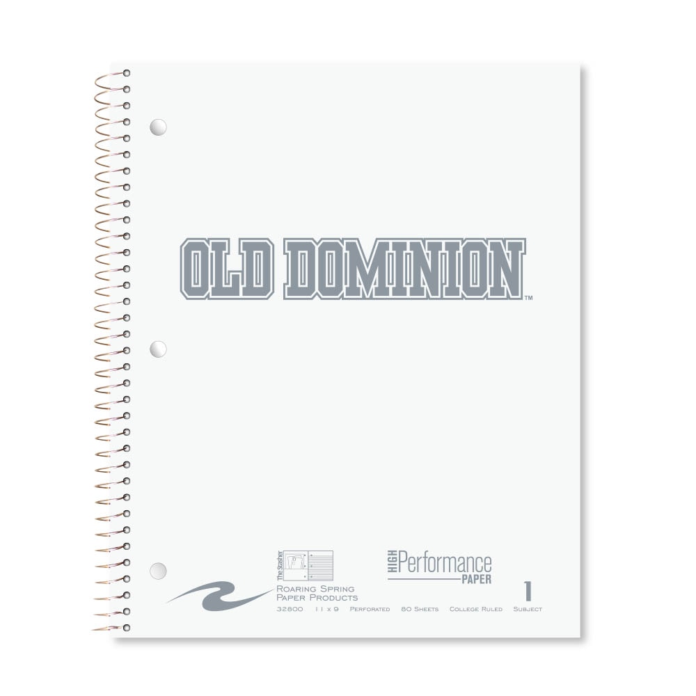 Roaring Premium 1 Subject Notebook, 8.5x11 College Ruled 20lb Paper, Pressboard Foil Cover