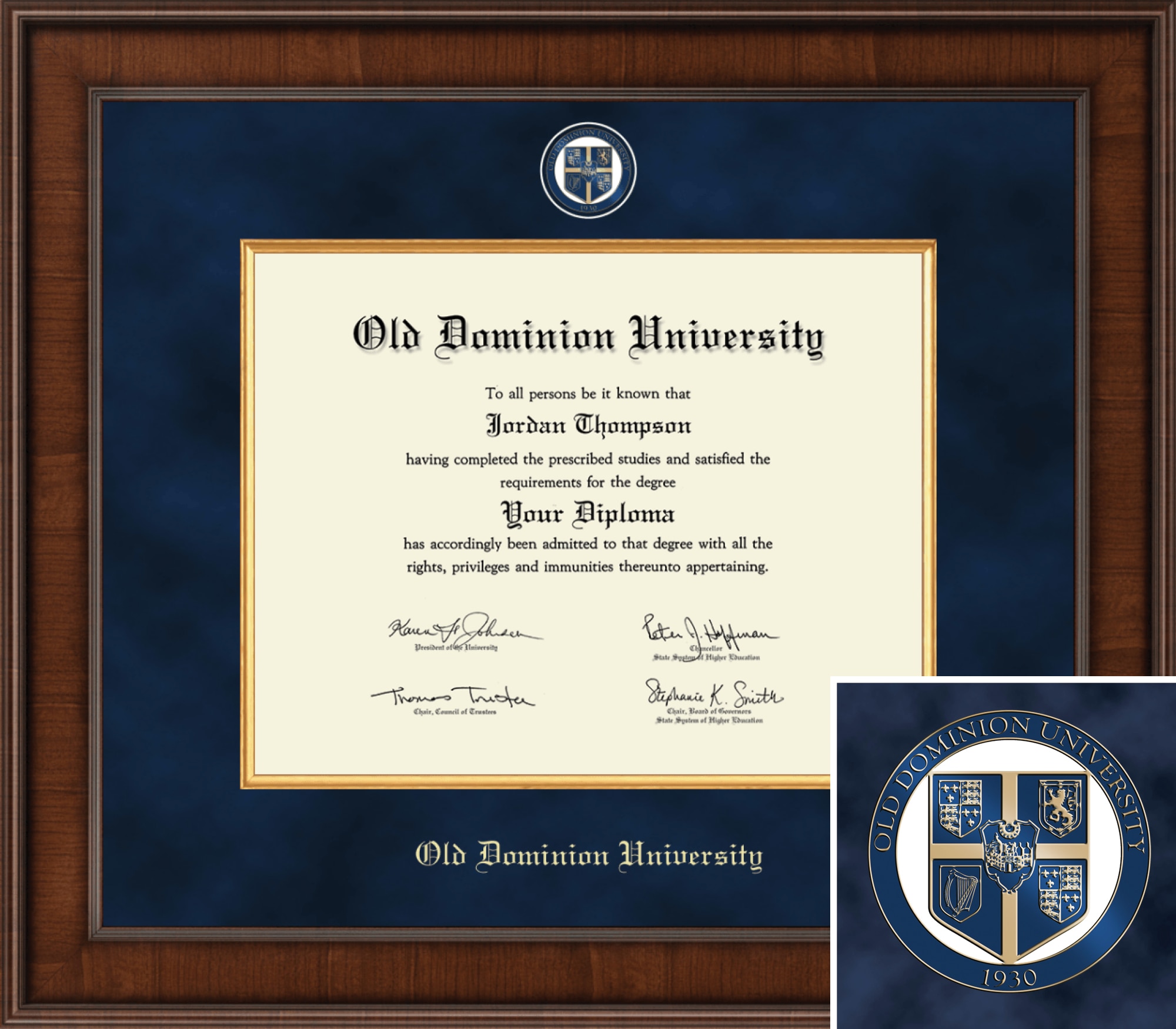 Church Hill Classics Presidential 11x14 Walnut Diploma Frame