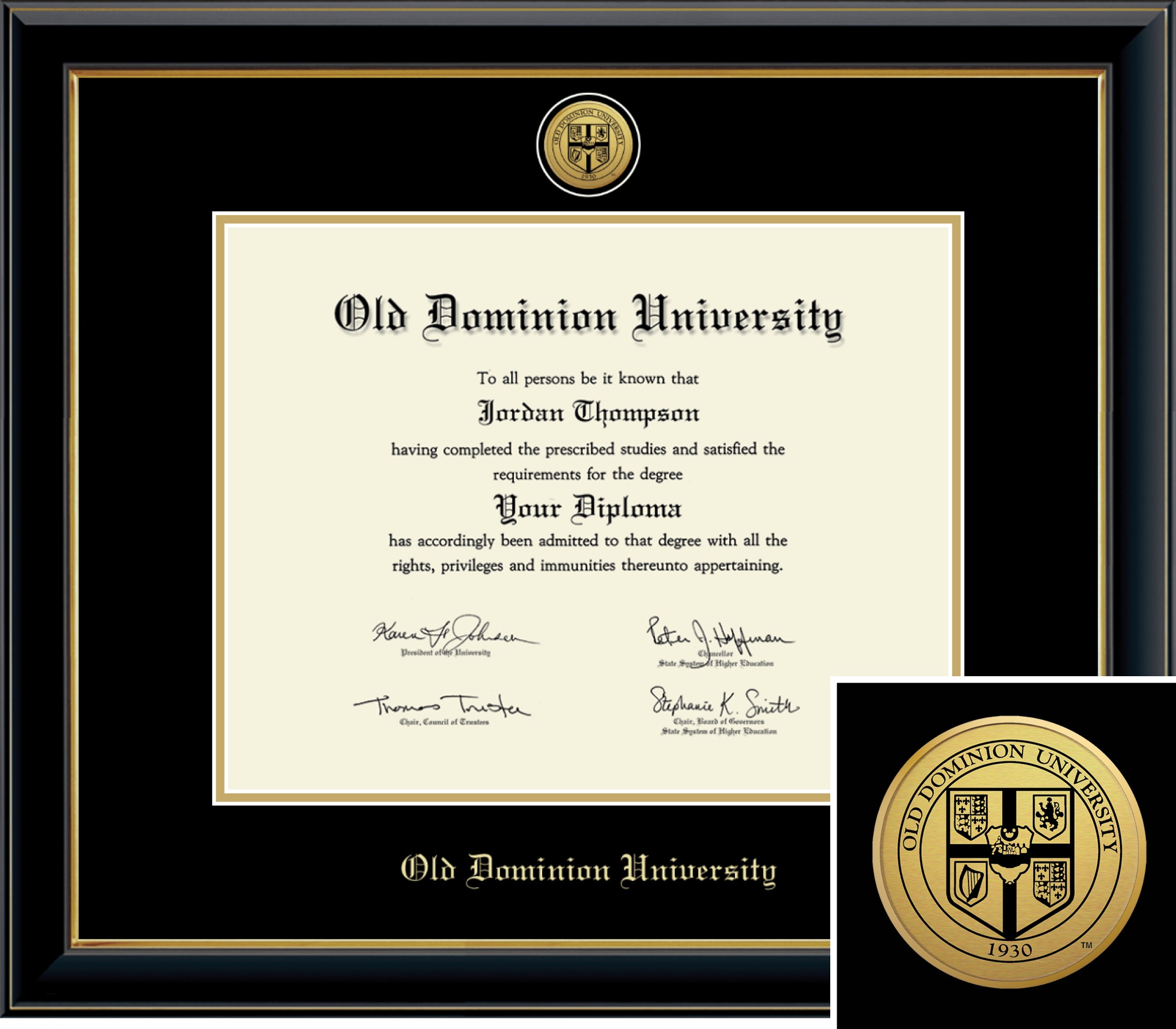 Church Hill Classics Engraved 11x14 Black Diploma Frame