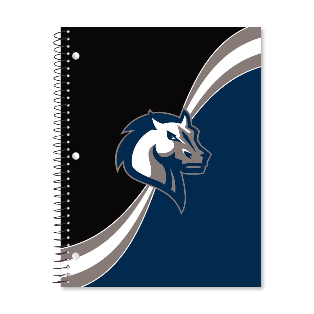 Digi Curve Divide 1 Subject 11"x8.5" 70 Count College Ruled Spiral Notebook