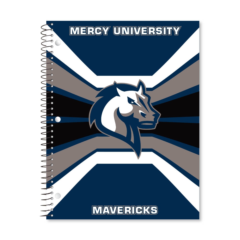 Digi Color Warp 1 Subject 11"x8.5" 70 Count College Ruled Spiral Notebook