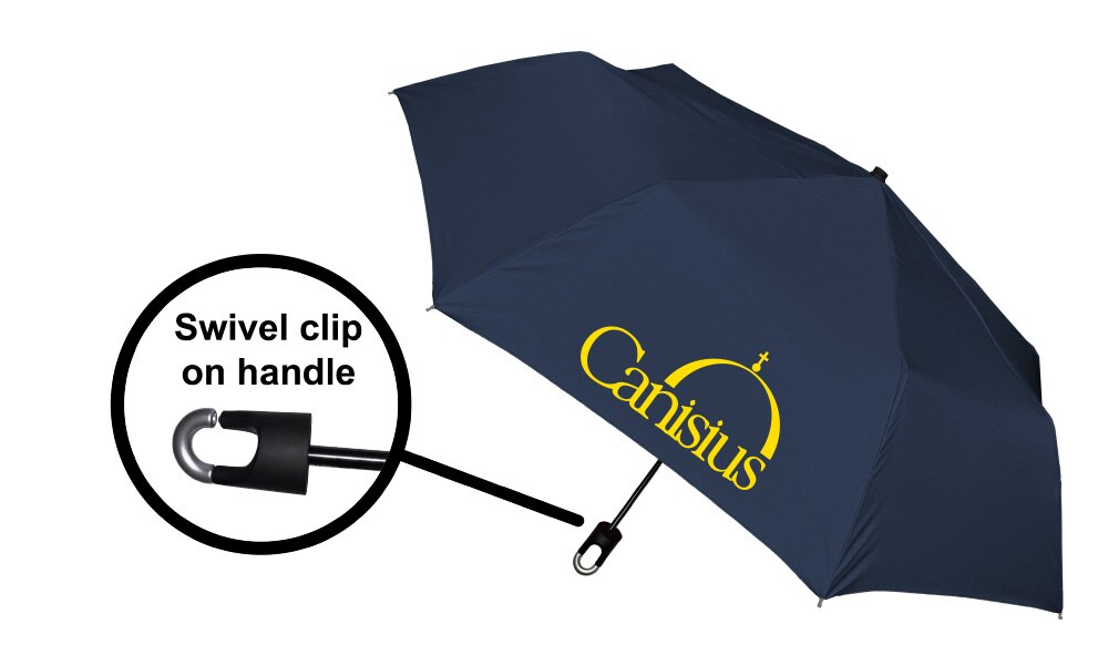Storm Clip Mini Folding Emblematic Solid Umbrella 42" Coverage