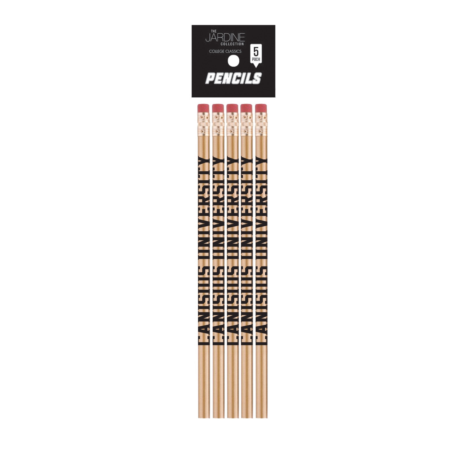 Emblematic Pencil 5pk School Name