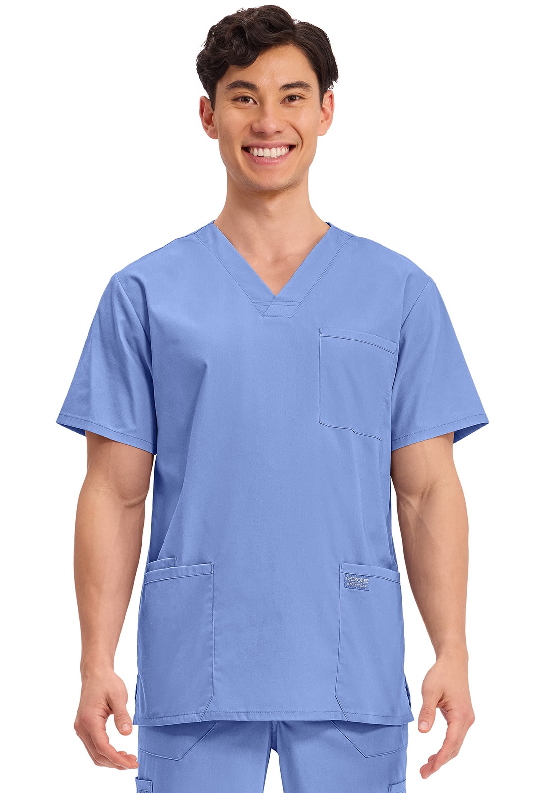 WW695 Men's Scrub Top Emb