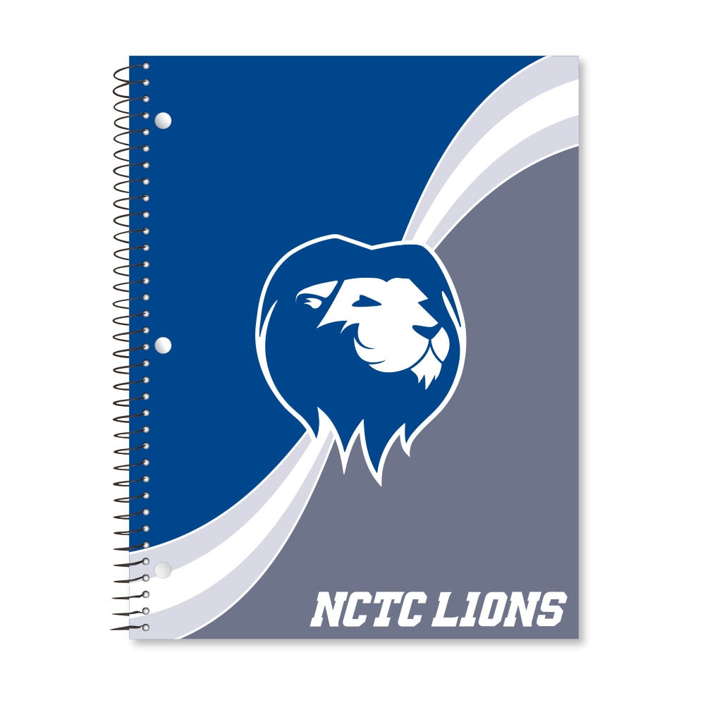 Digi Curve Divide 1 Subject 11"x8.5" 70 Count College Ruled Spiral Notebook