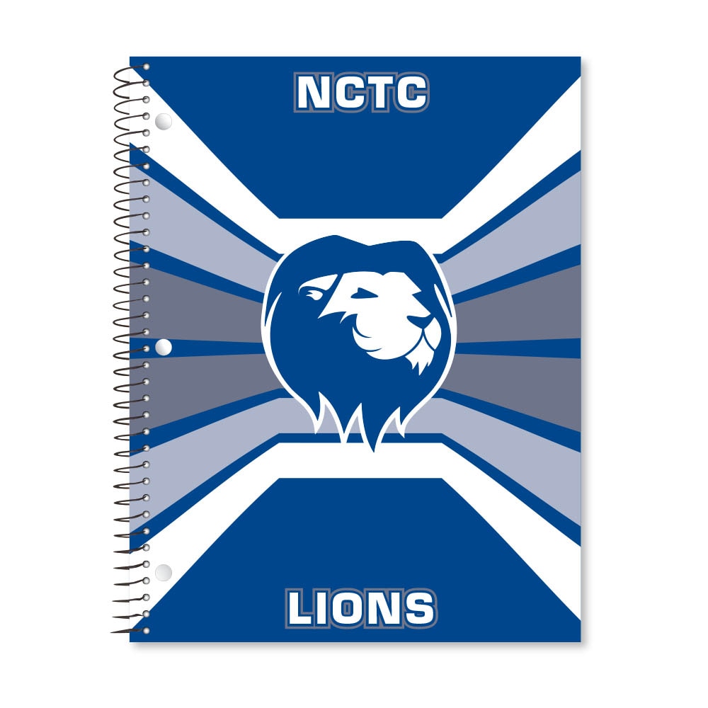 Digi Color Warp 1 Subject 11"x8.5" 70 Count College Ruled Spiral Notebook