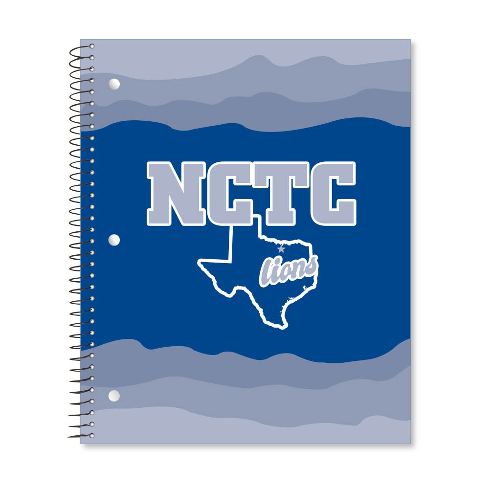 Digi State Outline 3 Subject 11"x9" College Ruled Spiral Notebook