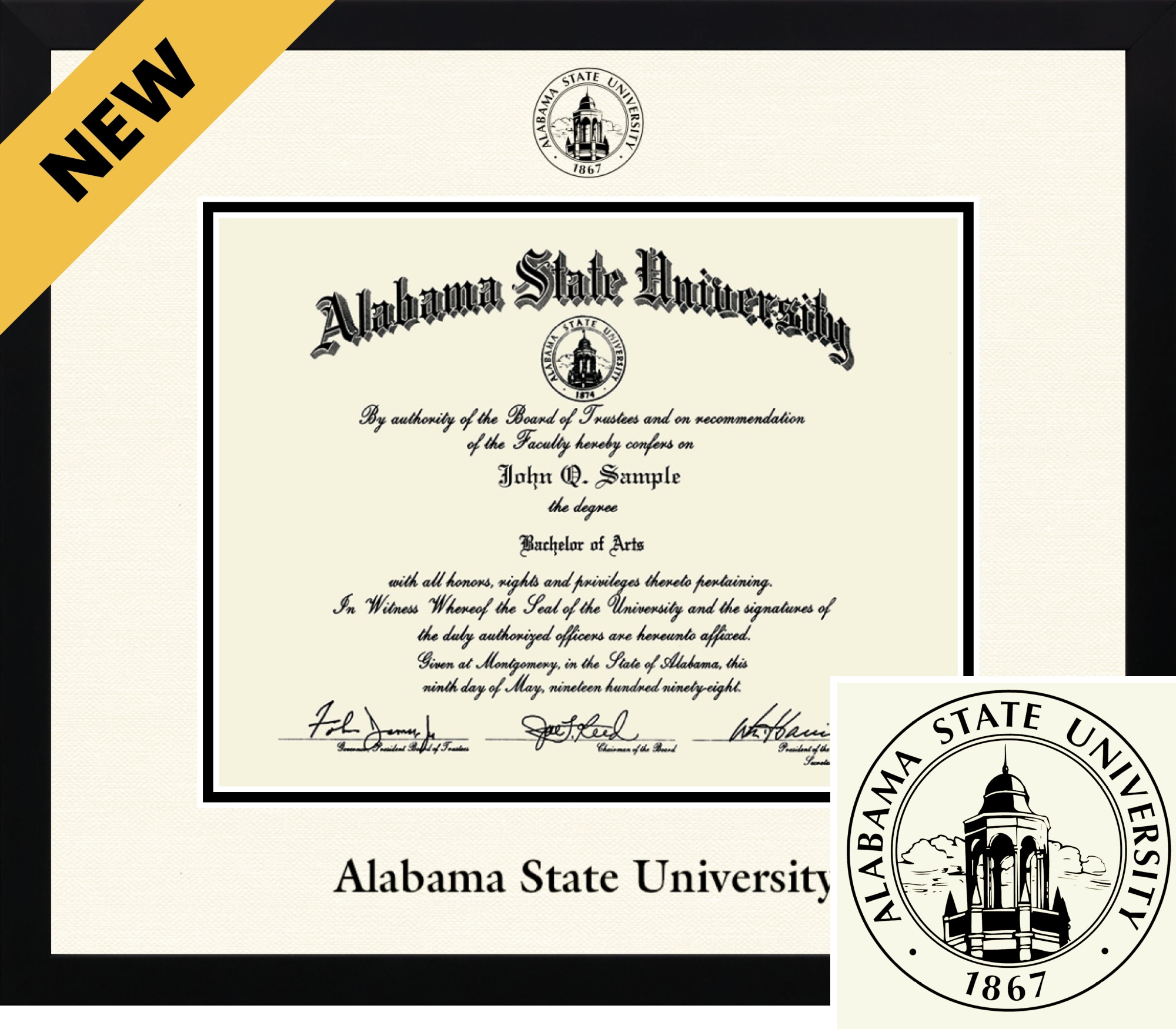 Church Hill Classics ICON 8.5x11 Black Diploma Frame