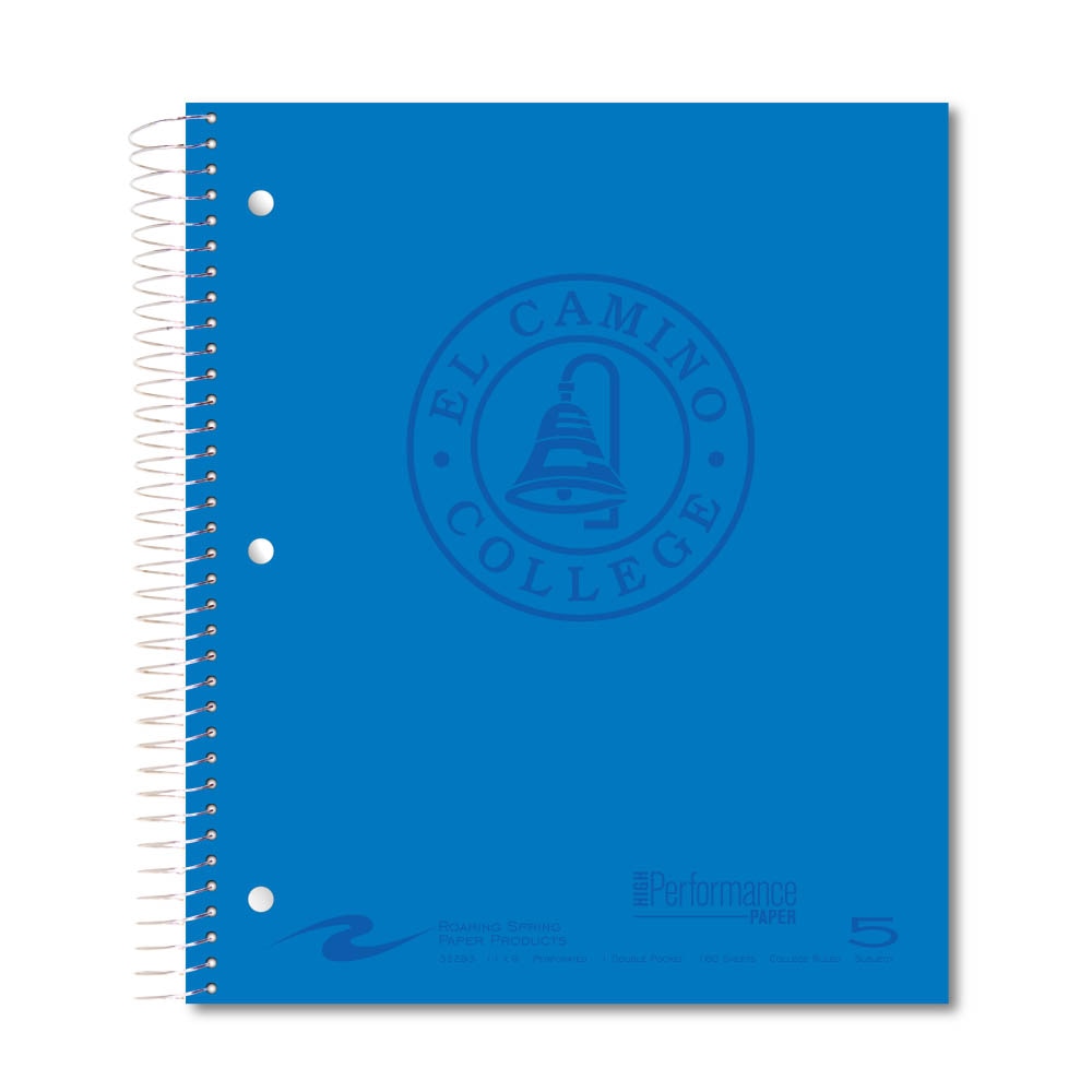 Roaring Premium 5 Subject Notebook, 8.5x11 College Ruled 20lb Paper, Pressboard Foil Cover