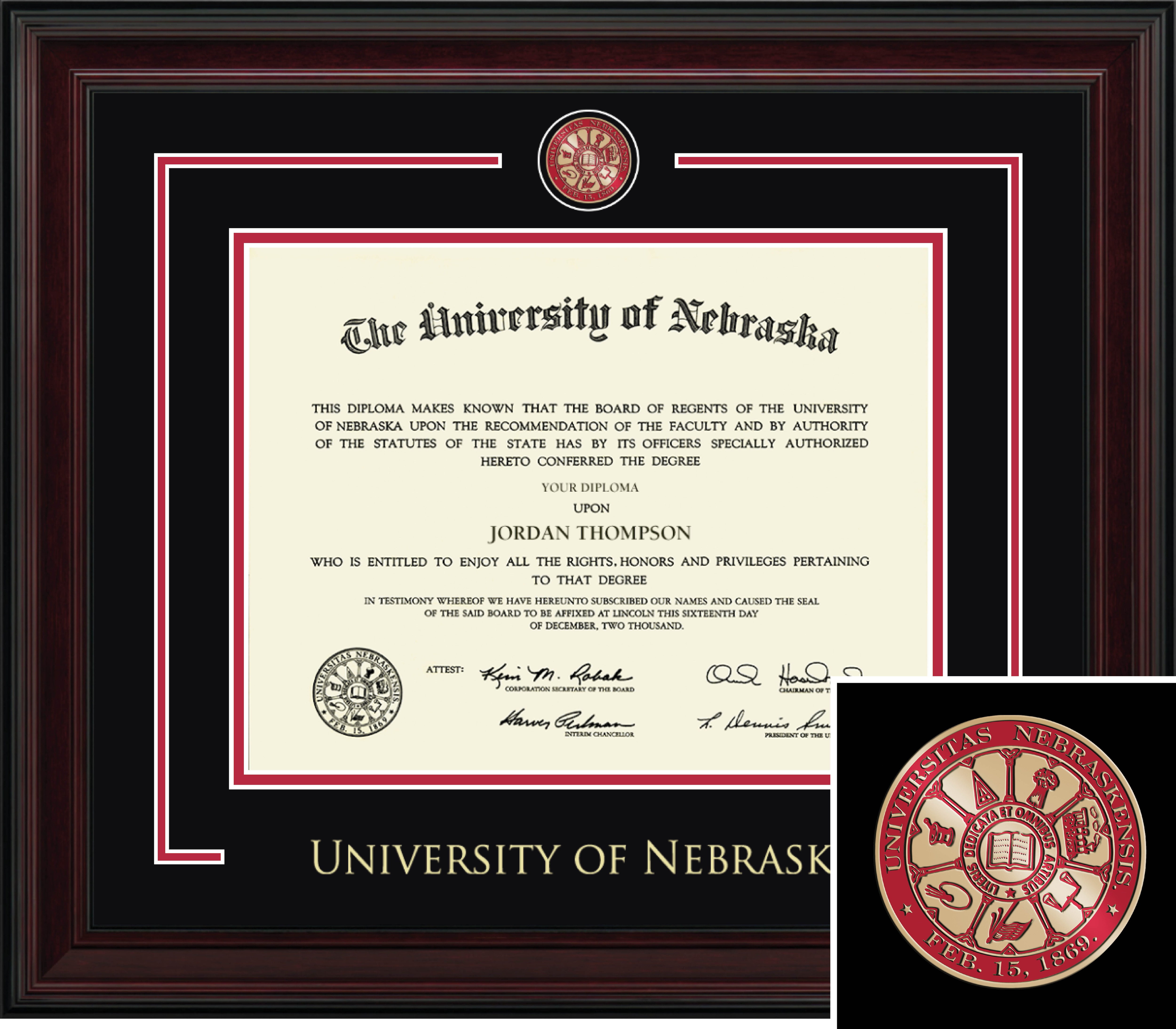 Church Hill Classics Showcase 8.5x11 Cherry Diploma Frame