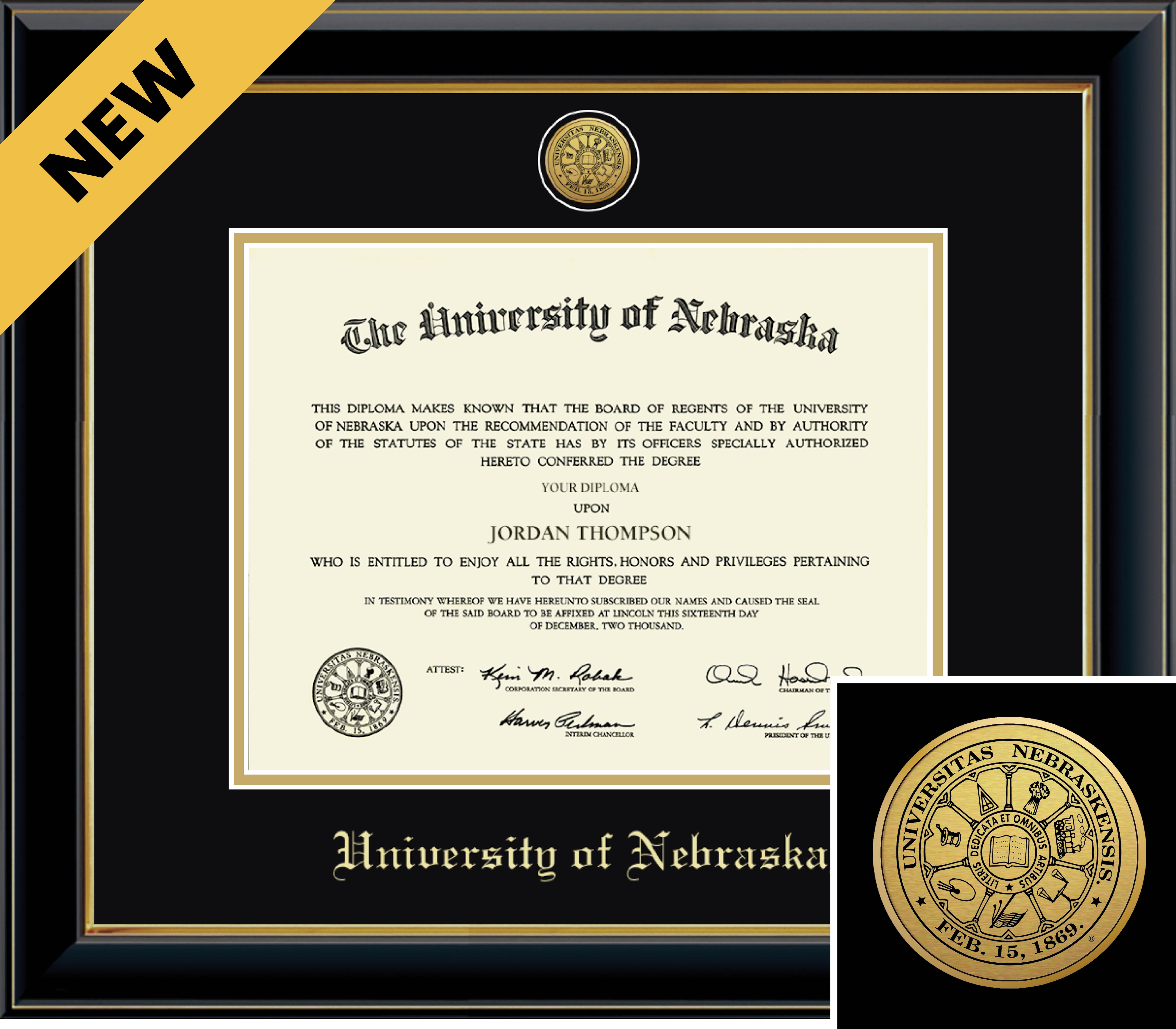 Church Hill Classics Onyx 8.5x11 Black Diploma Frame