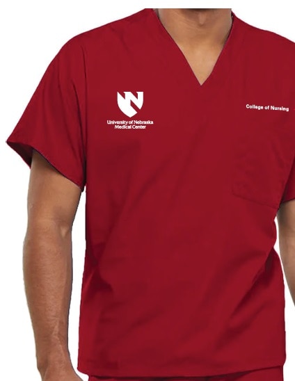 U of Nebraska Medical Center V-Neck Scrub Top